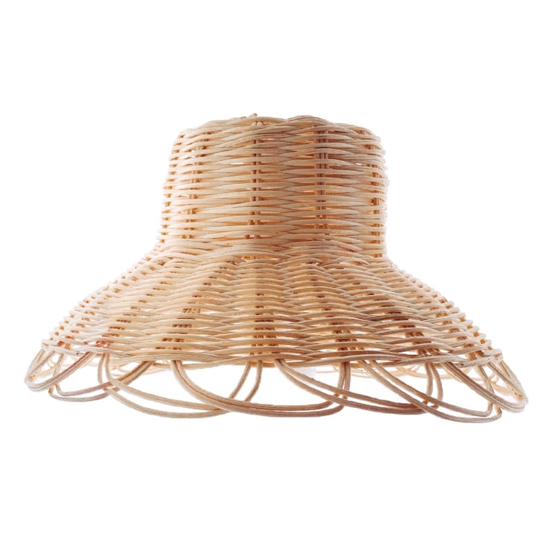 Antique-style Chinese rattan dome chandelier with a patinated finish – B variant, another view