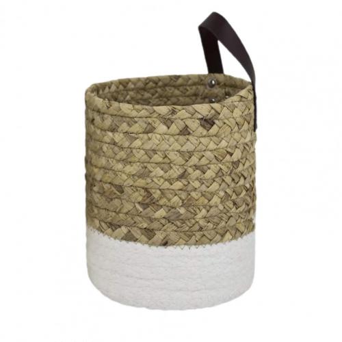 Hand-braided hanging rattan plant basket – another view (3)