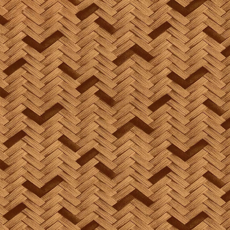 Woven-effect wallpaper with muted natural tones – close-up detail (2)