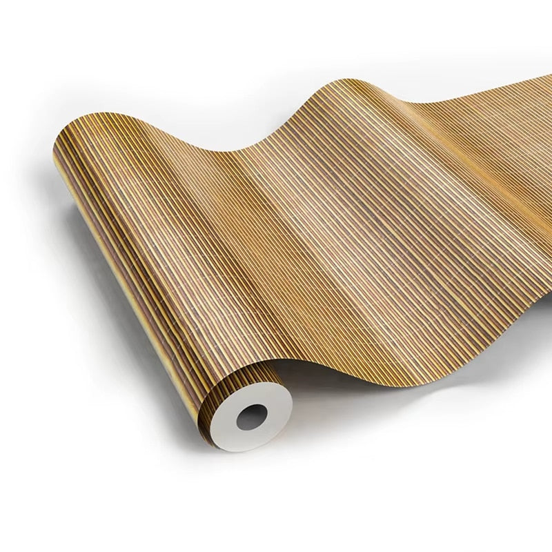 Brown waterproof bamboo wallpaper