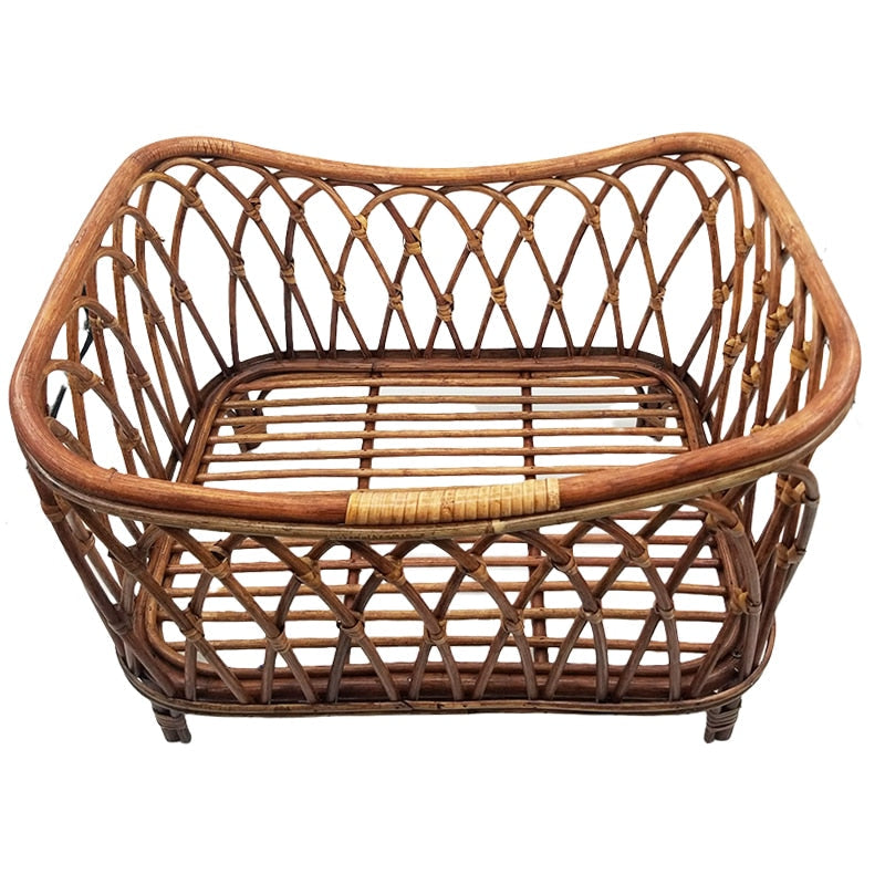 Small openwork rattan cradle – another view (3)