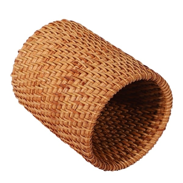 Round cylindrical rattan utensil holder – another view (3)