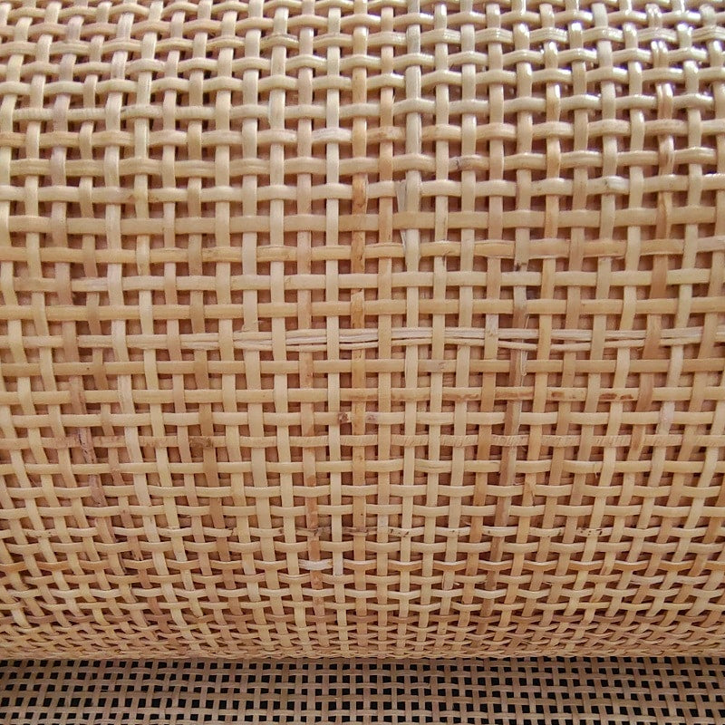 Golden real rattan webbing roll, 50 cm wide – close-up detail (2)
