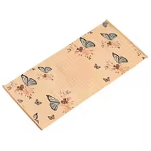 Bamboo placemat with deep blue butterfly motifs