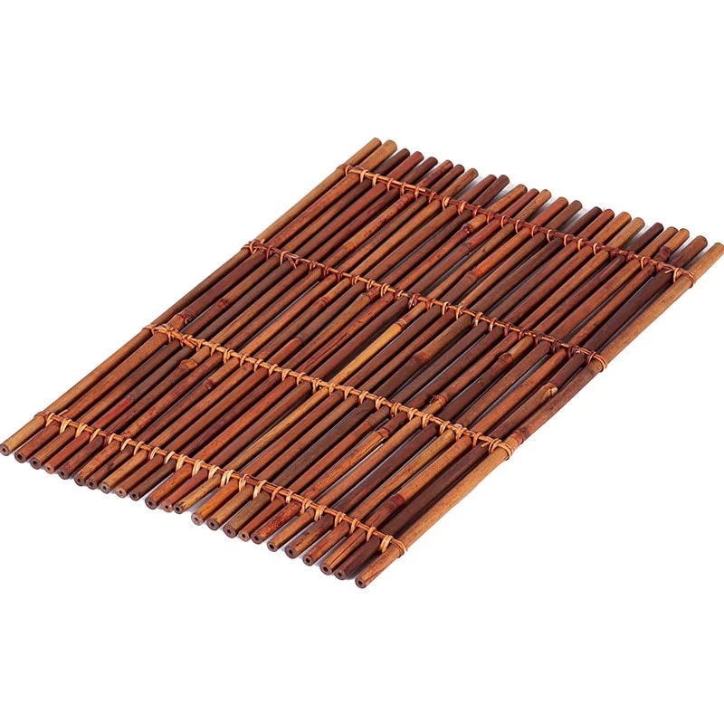 Modern golden bamboo placemat with rounded edges