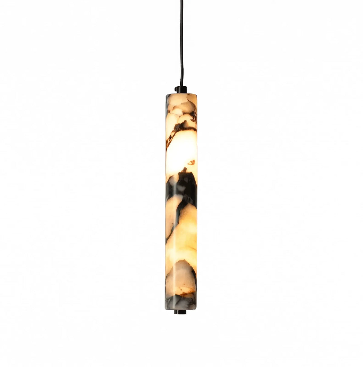 Sélinonte slim marble tube pendant light