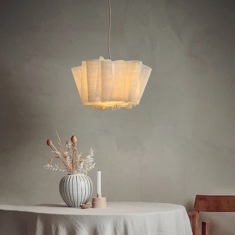 Japanese-style wabi-sabi fabric pendant light