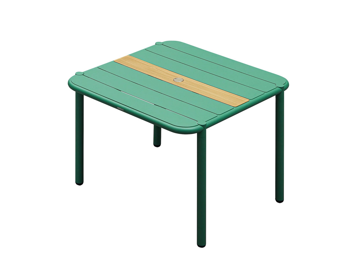 Sarran green square aluminum restaurant table