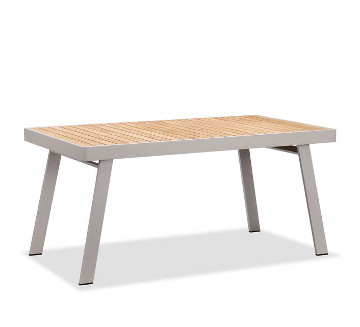 Noffy 6-seat aluminum and teak outdoor dining set
