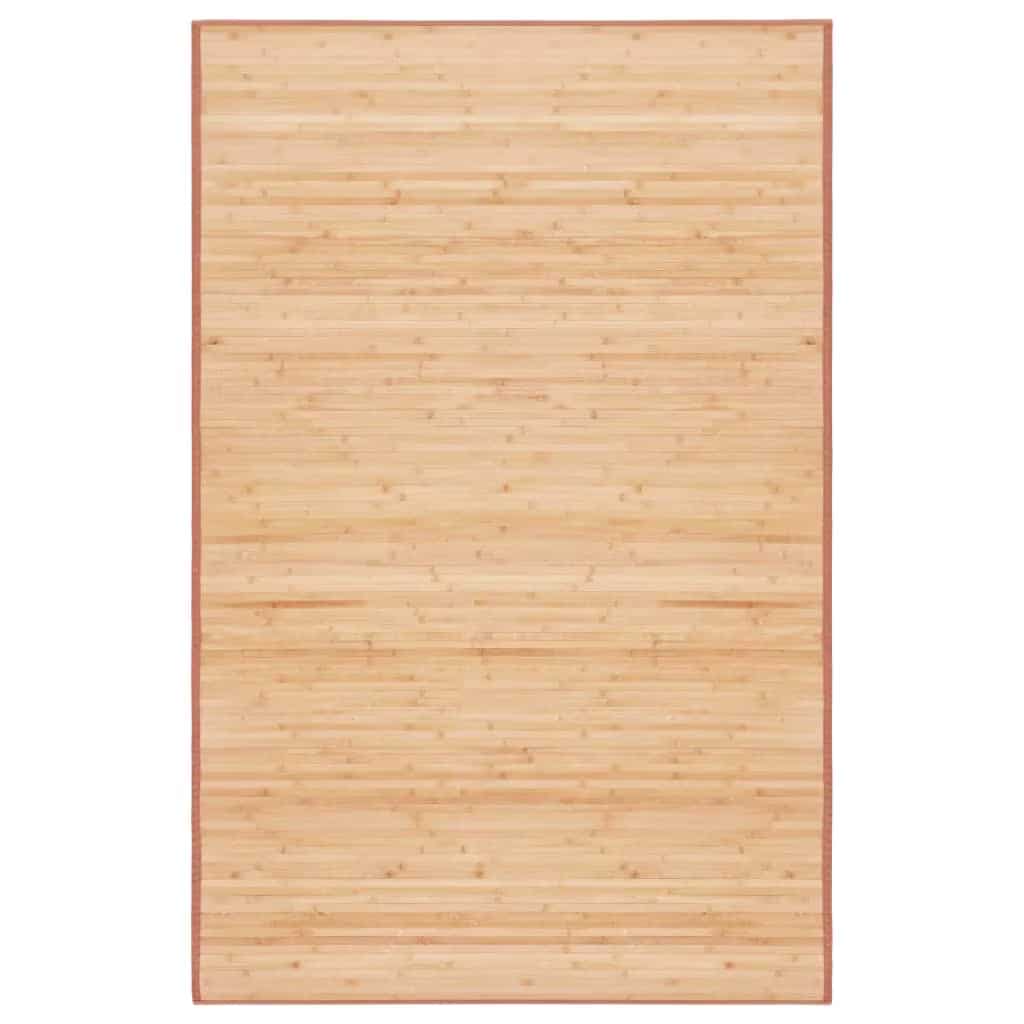 Foldable non-slip smooth bamboo floor mat