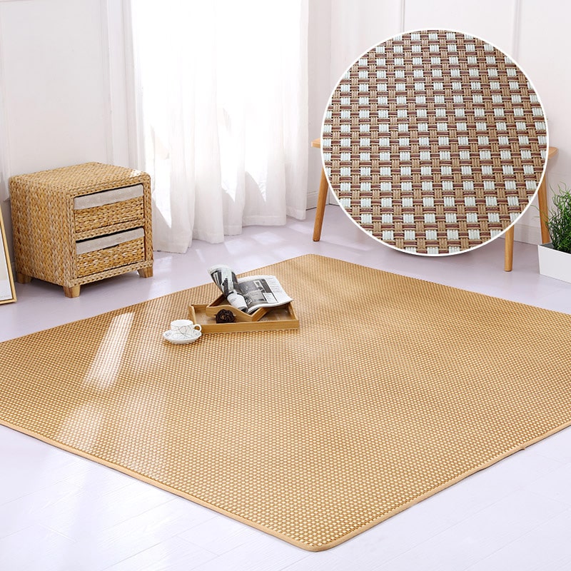 Thick rattan tatami-style play and relaxation mat – multiple views (2)