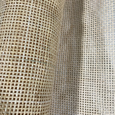 Rectangular handwoven natural rattan rug – close-up detail