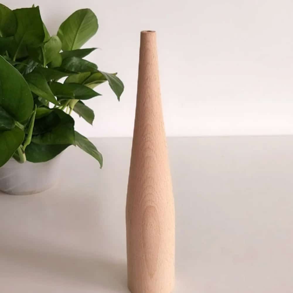 Tall spindle-shaped modern bamboo vase – another view